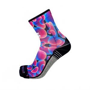 NEW ZENSAH unisex light cushion mini crew performance socks in lava lamp